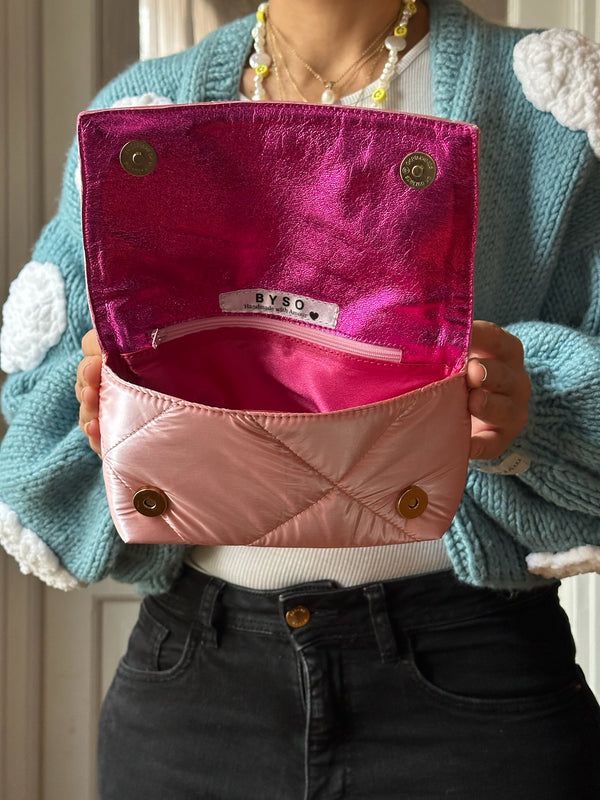 PEONIES | Shiny Pink Puffer ROSA (Belt & Strap NOT INCLUDED)