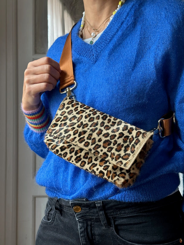 SALE  | Leopard leather ROSA Bag (Belt and strap not included)