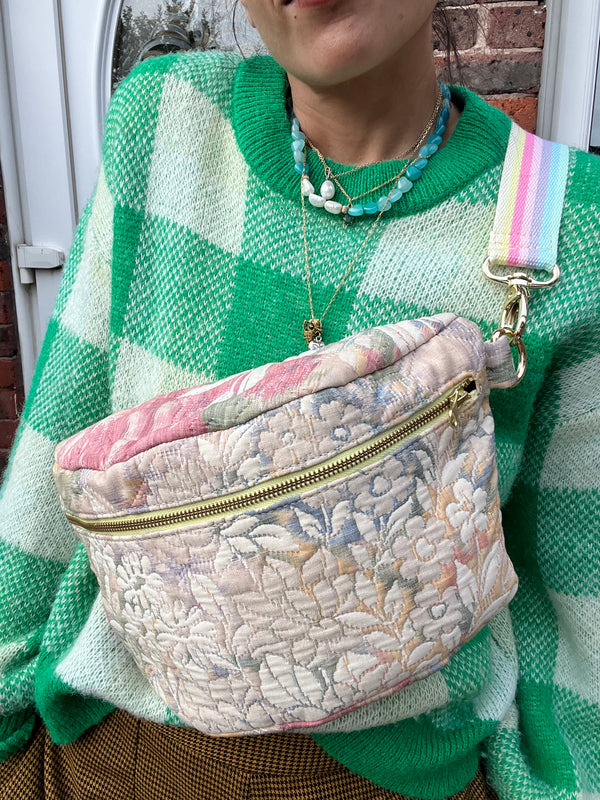 SALE | *Upcycled* XL Pastel Quilted BySoBumBag