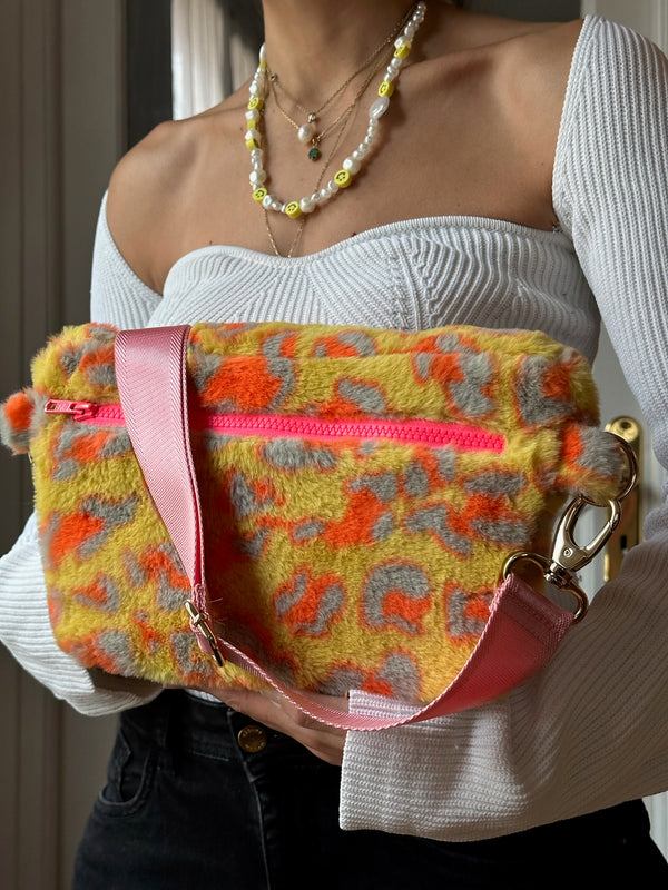 IT'S WINTER TIME | XL Bright Colours Fluffy BySoBumBag *Vegan friendly*