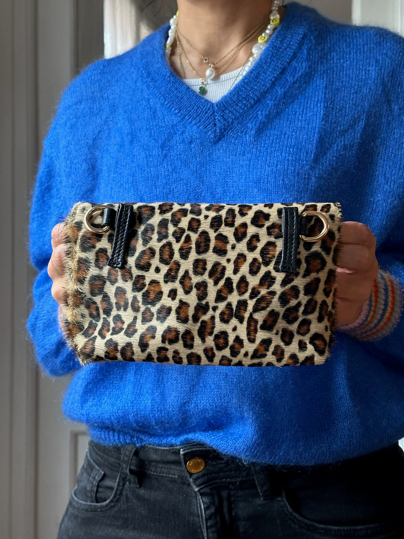 IT'S WINTER TIME  | Leopard leather ROSA Bag (Belt and strap not included)