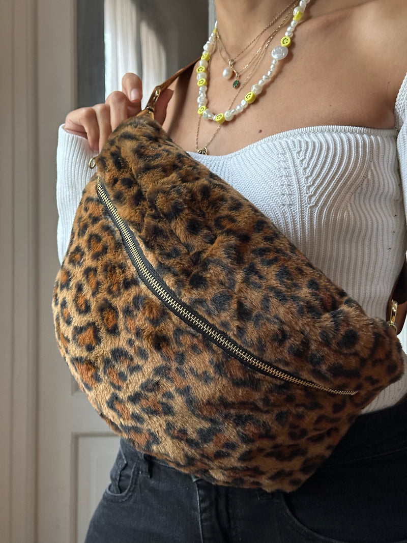 XXL Soft Leopard Fluffy BySoBumBag *Vegan-friendly*