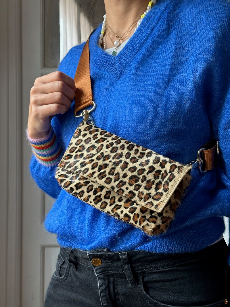 IT'S WINTER TIME  | Leopard leather ROSA Bag (Belt and strap not included)