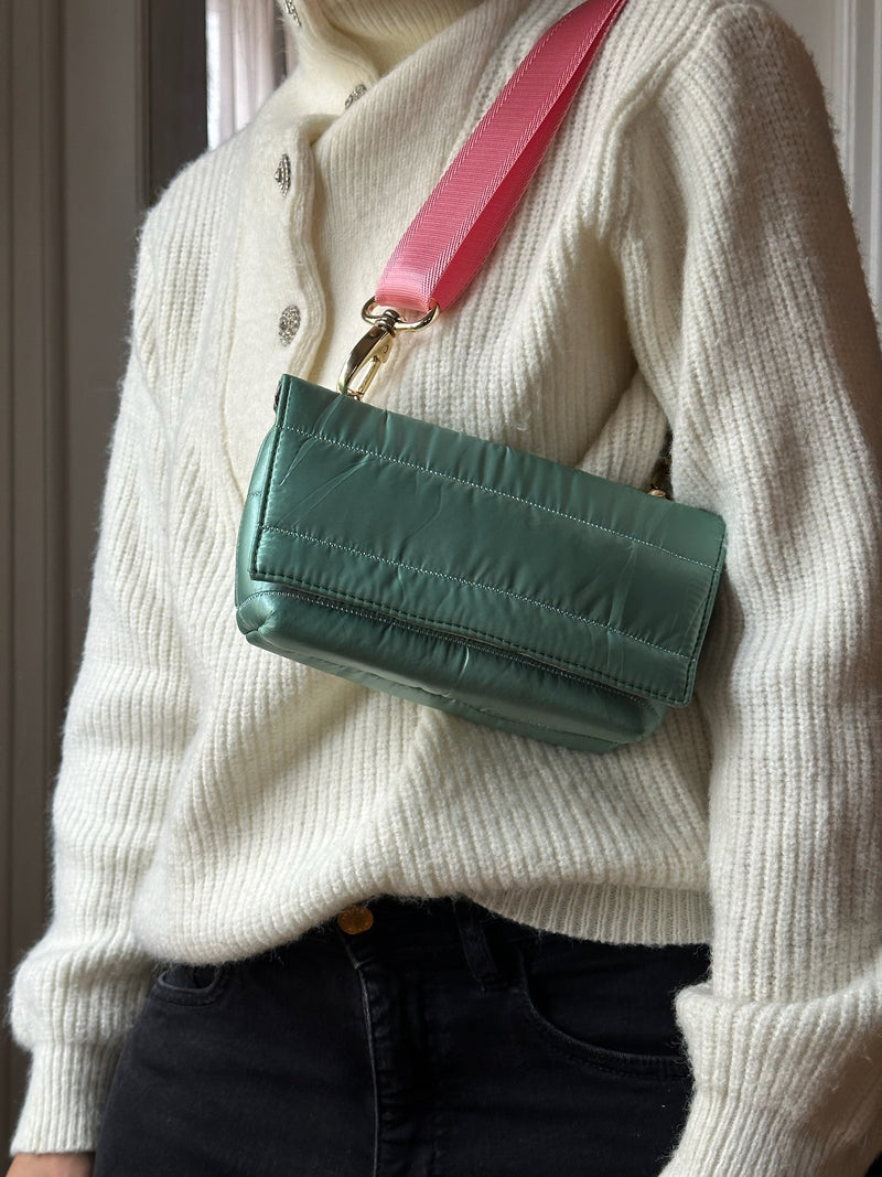 IT'S WINTER TIME  | Shiny Green Puffer ROSA (Belt & Strap NOT INCLUDED)