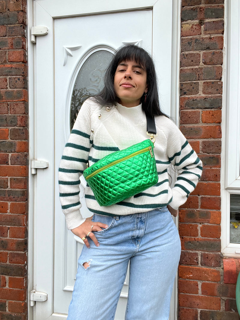 XL Quilted Green & Green BySoBumBag