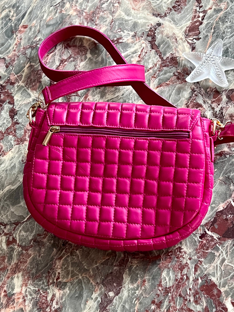 WINTER WONDER  | Quilted Fushia Bedford Bag