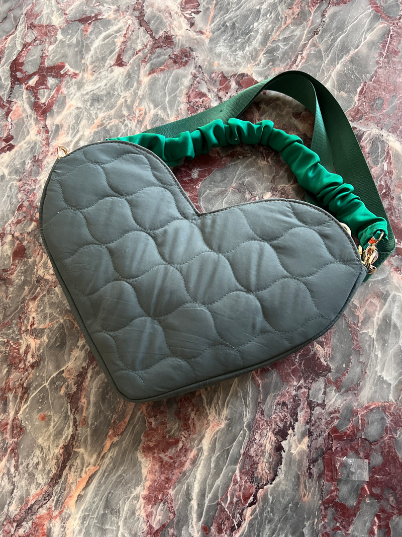 WINTER WONDER | Quilted Army Green Mon Amour Heart