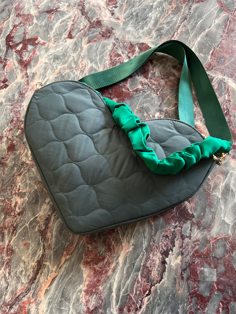 WINTER WONDER | Quilted Army Green Mon Amour Heart