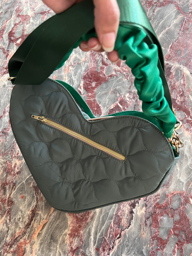 WINTER WONDER | Quilted Army Green Mon Amour Heart