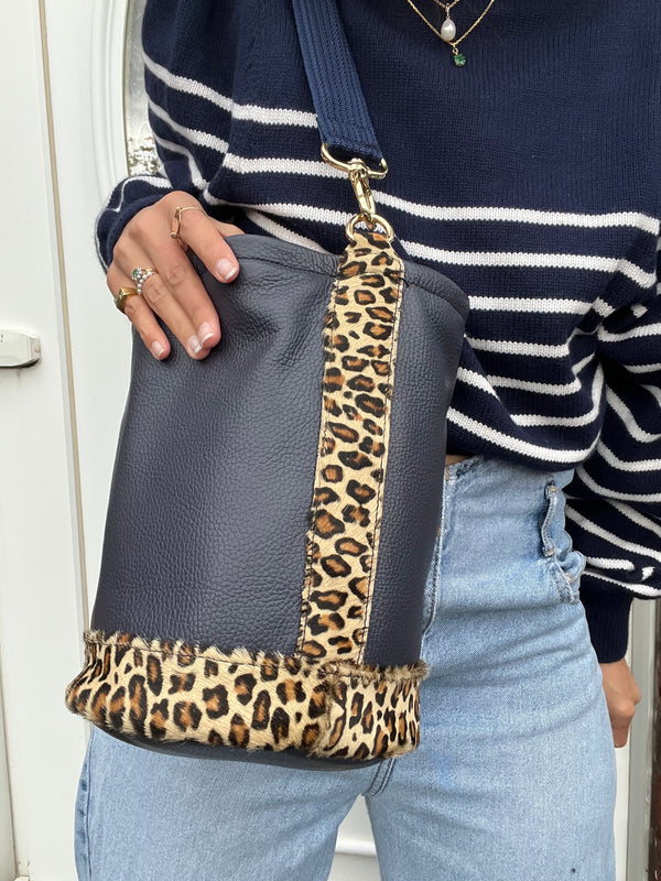 Blue & Leopard Pigalle Bag