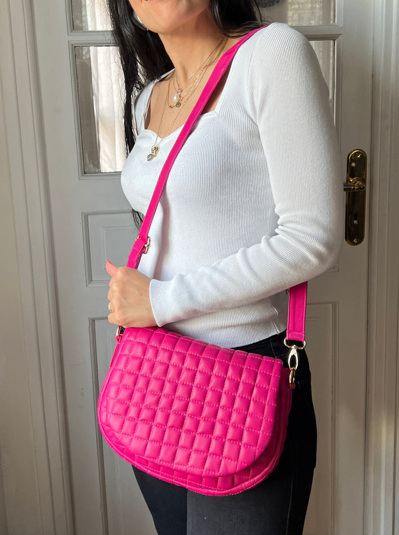 SUMMER  | Quilted Fushia Bedford Bag