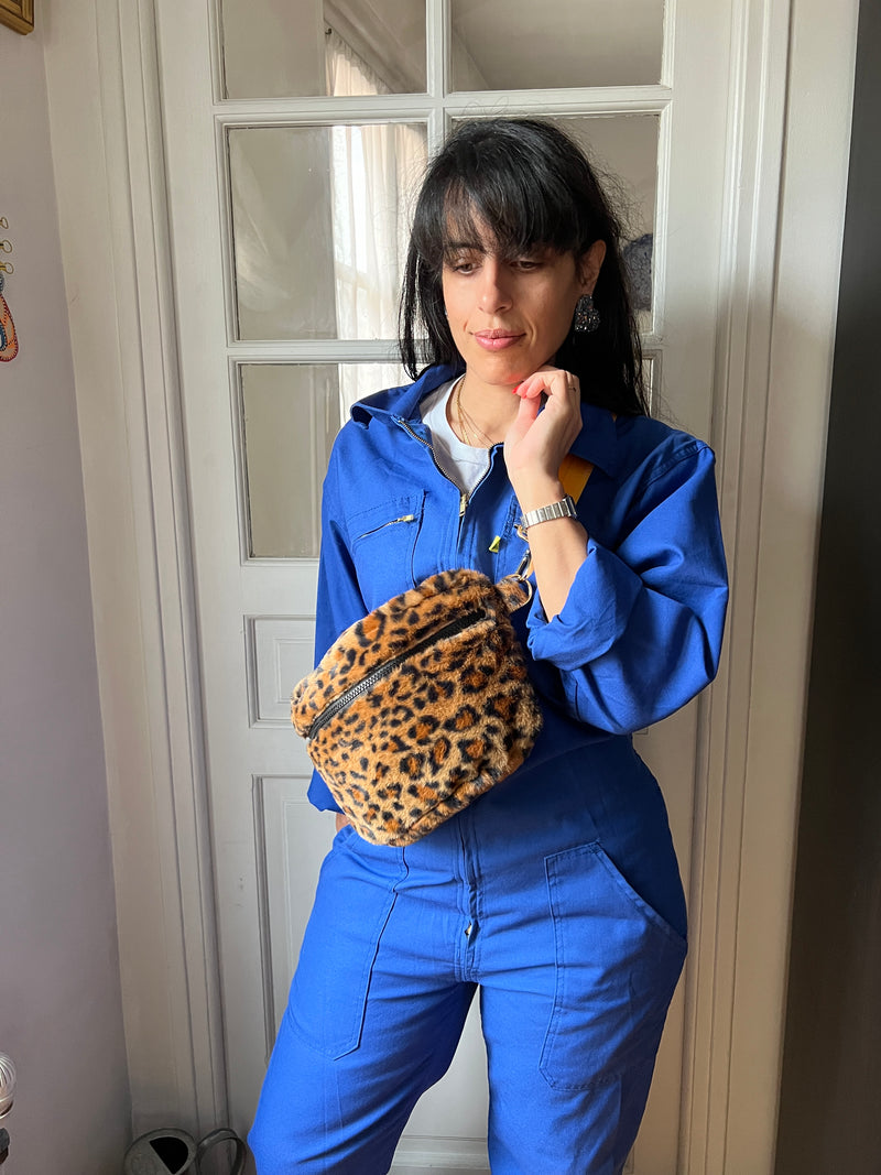 PEONIES  | XL Leopard Teddy BySoBumBag *vegan-friendly*