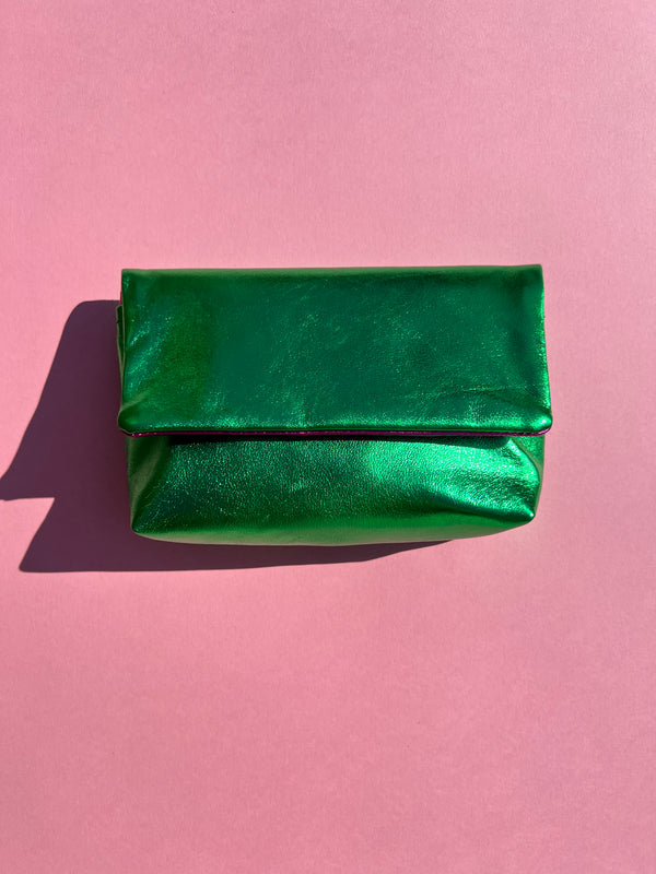 Green metallic Rosa Bag (BELT NOT INCLUDED)