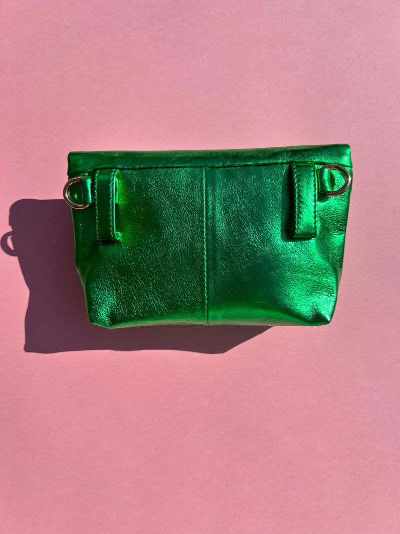 Green metallic Rosa Bag (BELT NOT INCLUDED)