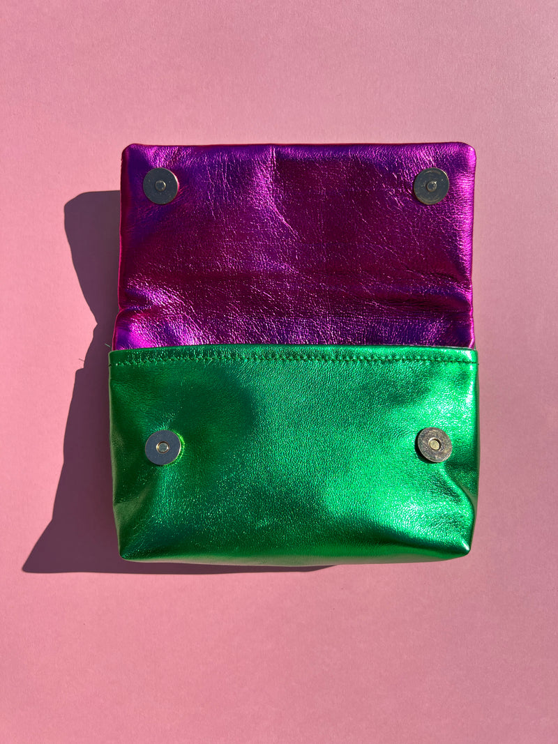 Green metallic Rosa Bag (BELT NOT INCLUDED)
