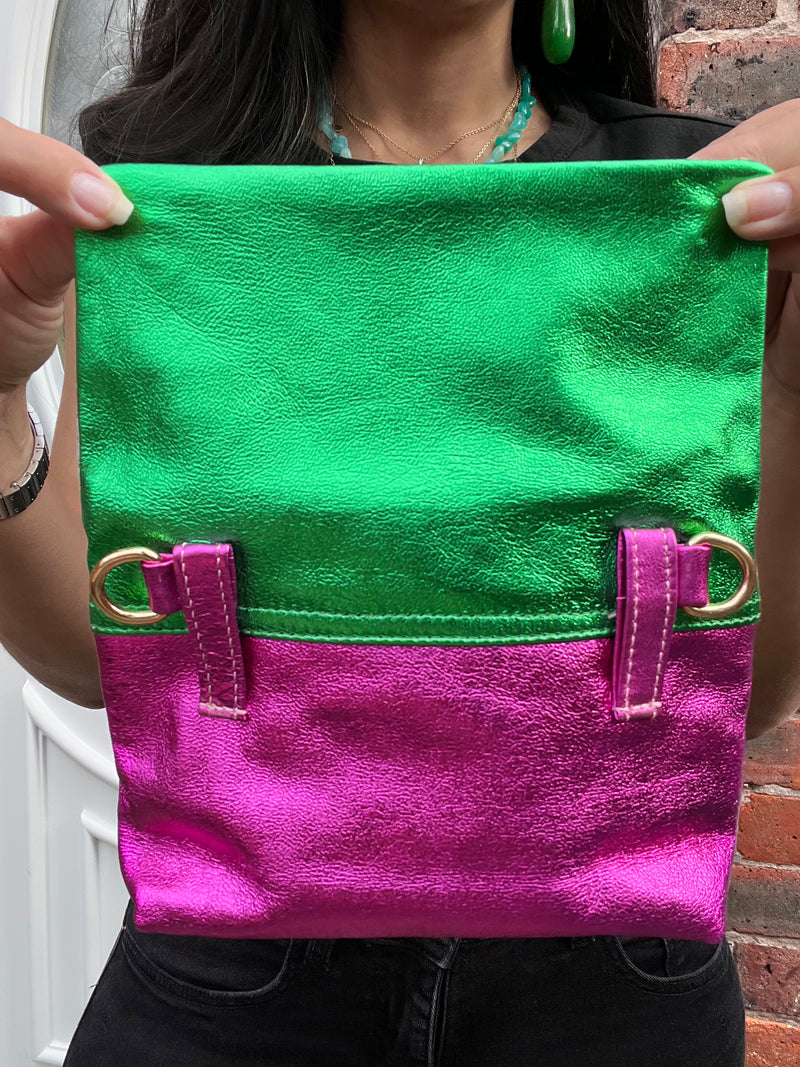 Metallic Green & Fushia ROSA (Belt & Strap NOT INCLUDED)