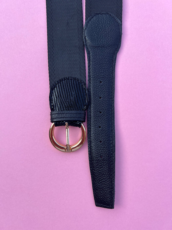 ROSA BELT | Black shiny Belt (77 - 85 cm)