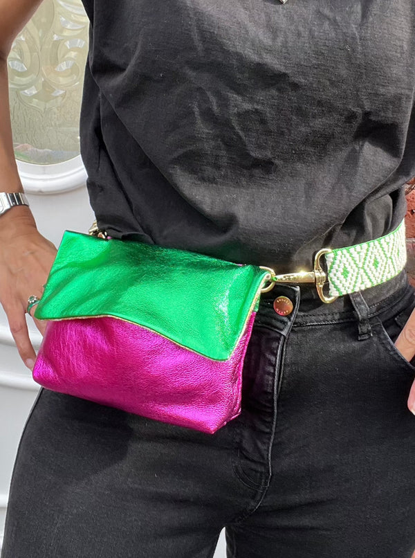 Metallic Green & Fushia ROSA (Belt & Strap NOT INCLUDED)