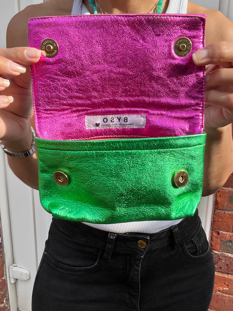 Metallic Fushia & Green ROSA (Belt & Strap NOT INCLUDED)