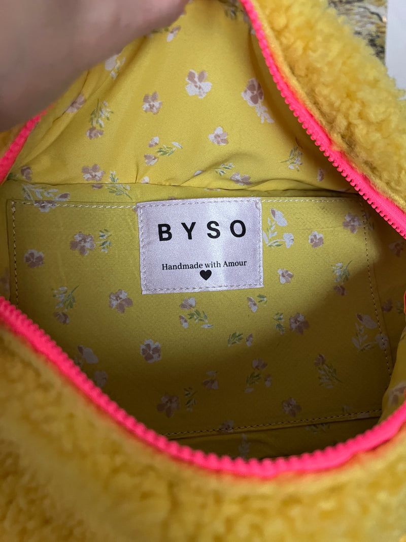 XL Yellow & Pink leather BySoBumBag