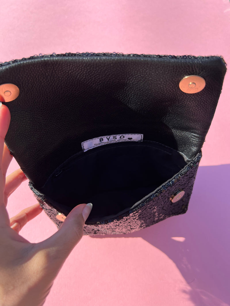 Black Sequins ROSA Bag (Belt not included)