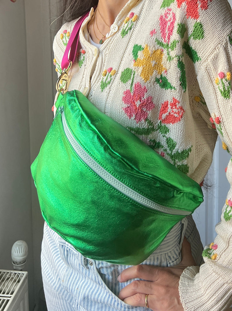 PEONIES | XL Metallic Green BySoBumBag