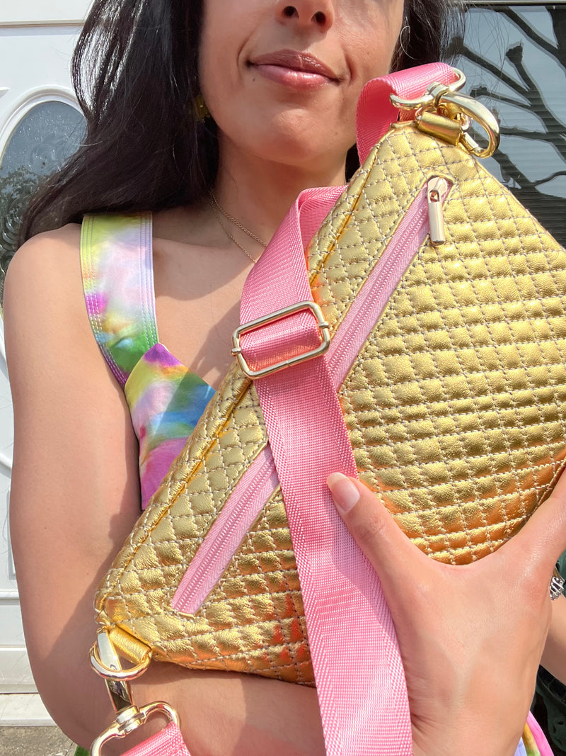 XL Free Quilt Gold & Pink BySoBumBag