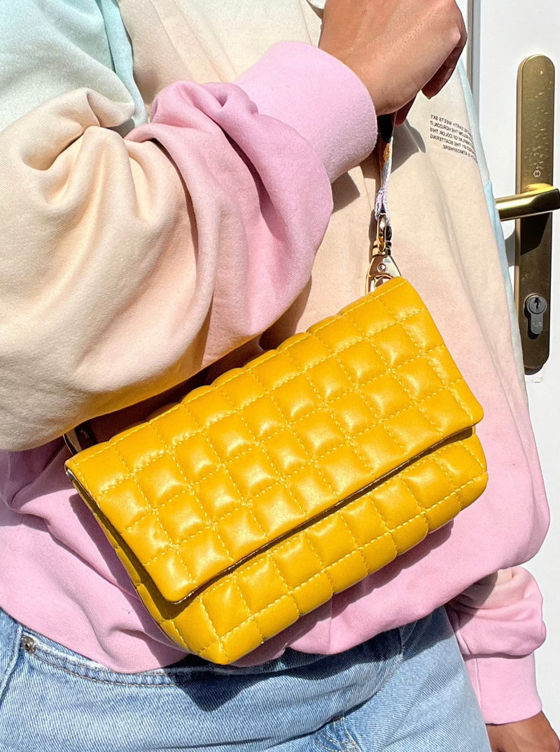 IT'S WINTER TIME | Quilted Yellow ROSA (Belt & Strap NOT INCLUDED)