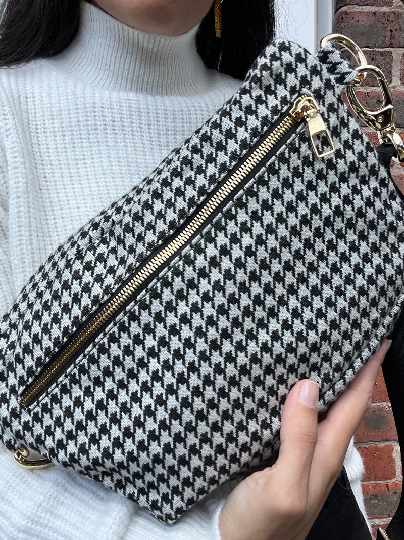 BACK TO THE CITY | XL B&W Houndstooth BySoBumBag