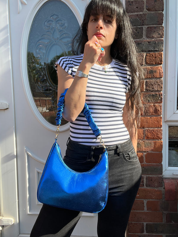 Pop Metallic Blue handbag Audrey