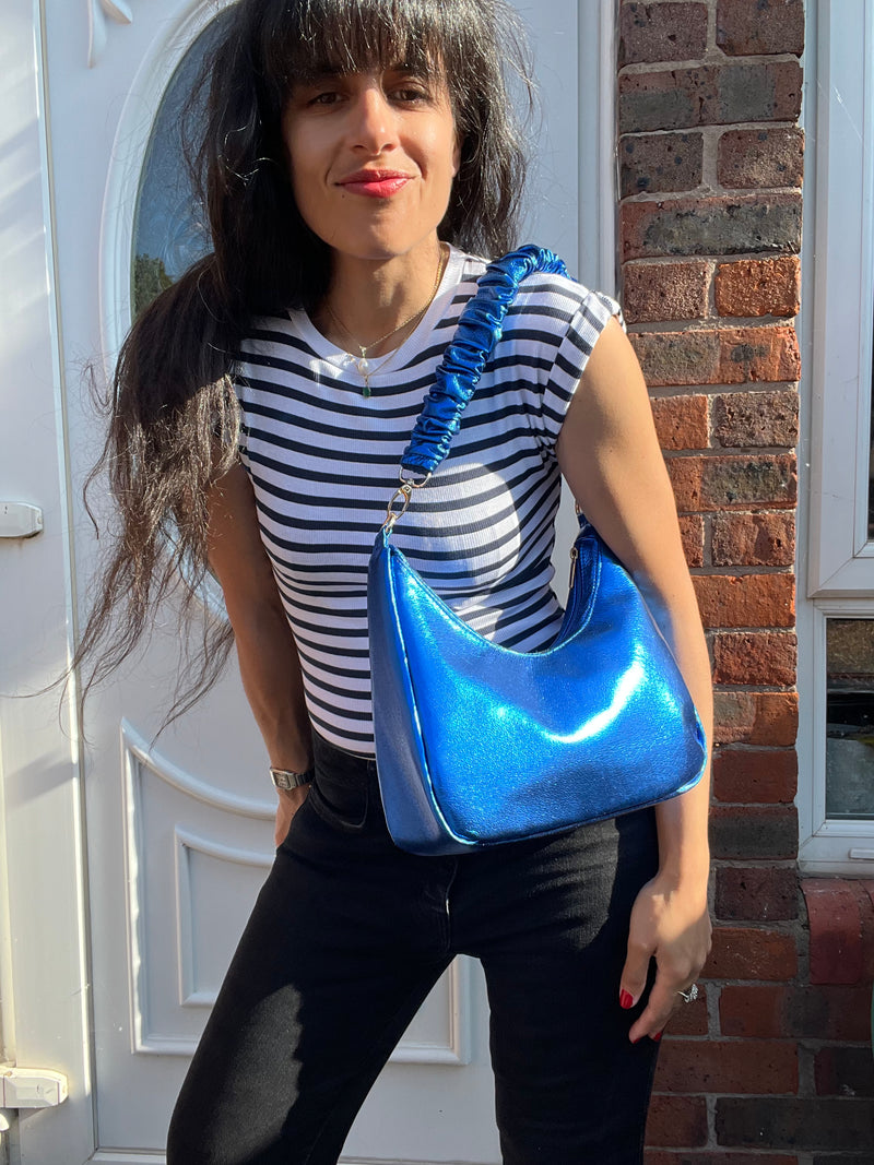 Pop Metallic Blue handbag Audrey