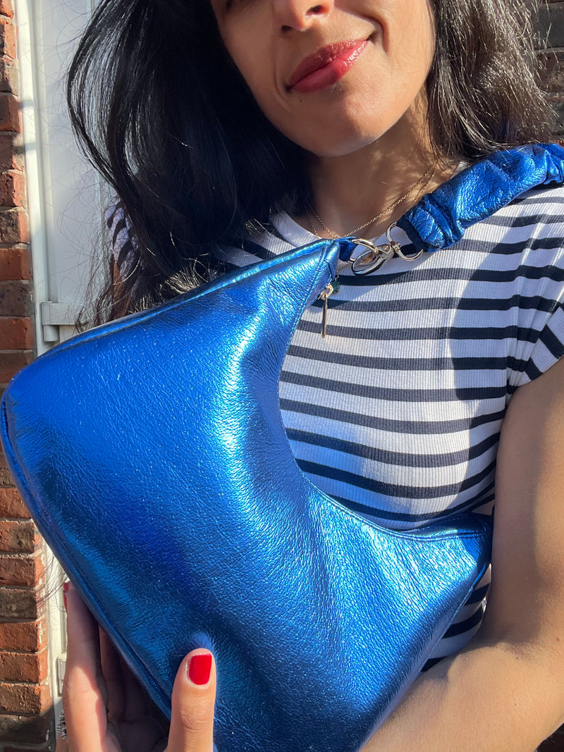 Pop Metallic Blue handbag Audrey