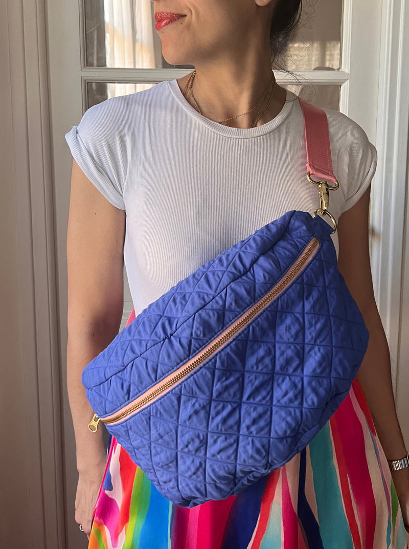 SUMMER | XXL Royal Blue Quilted BySoBumBag *vegan-friendly*