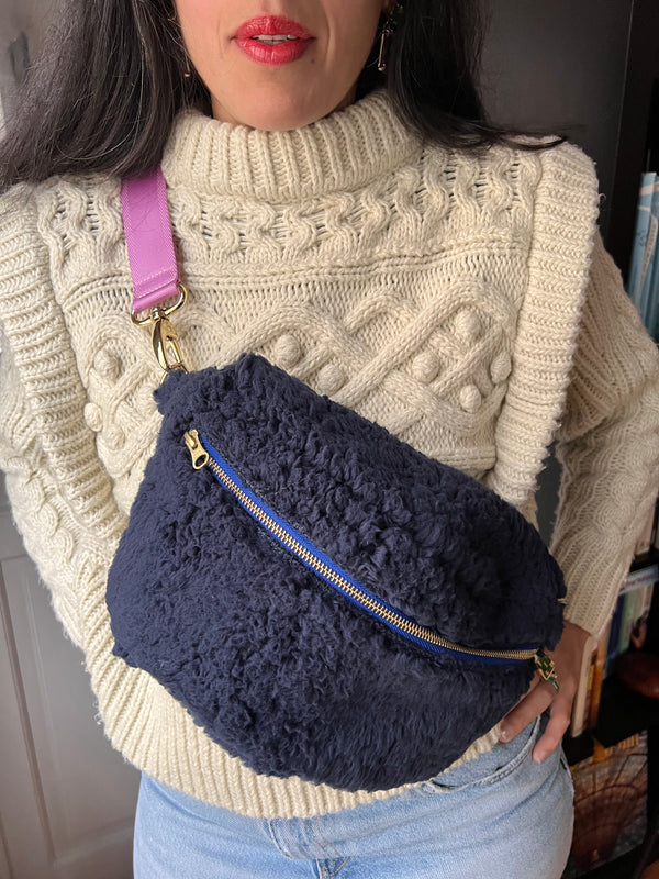 XL Blue Fluffy BySoBumBag *Vegan-friendly*