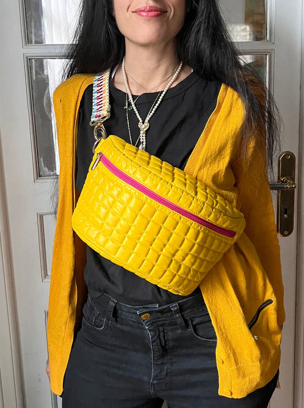 IT'S WINTER TIME  | XL Quilted Yellow BySoBumBag