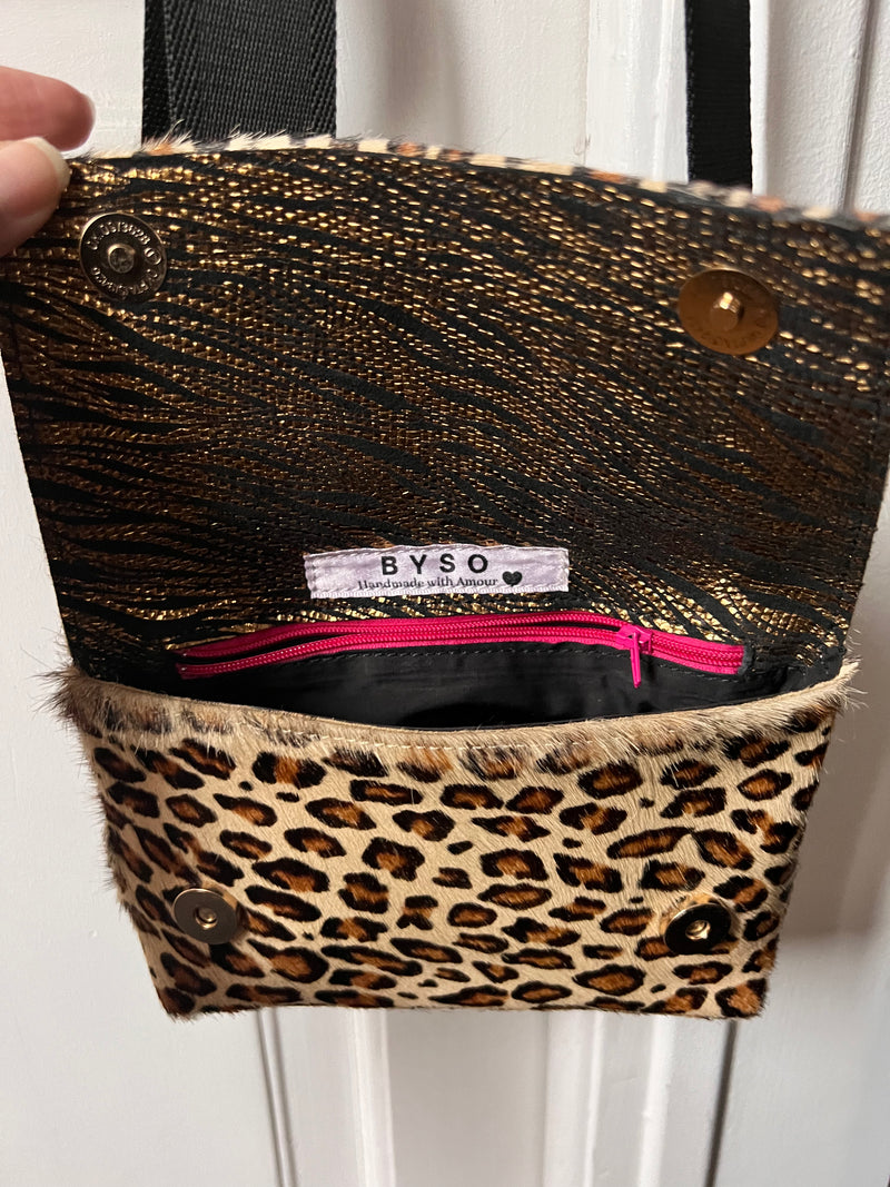 IT'S WINTER TIME  | Leopard leather ROSA Bag (Belt & Strap NOT INCLUDED)