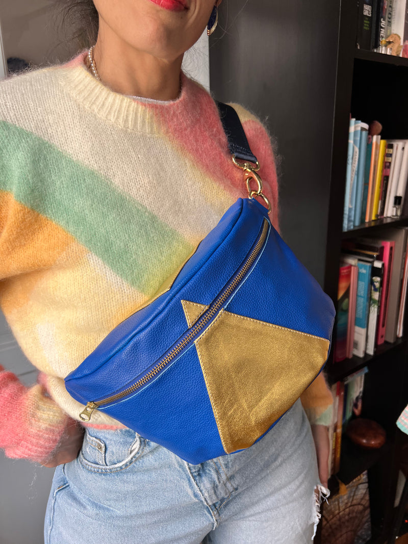IT'S WINTER TIME  | XL Royal Blue and Gold BySoBumBag