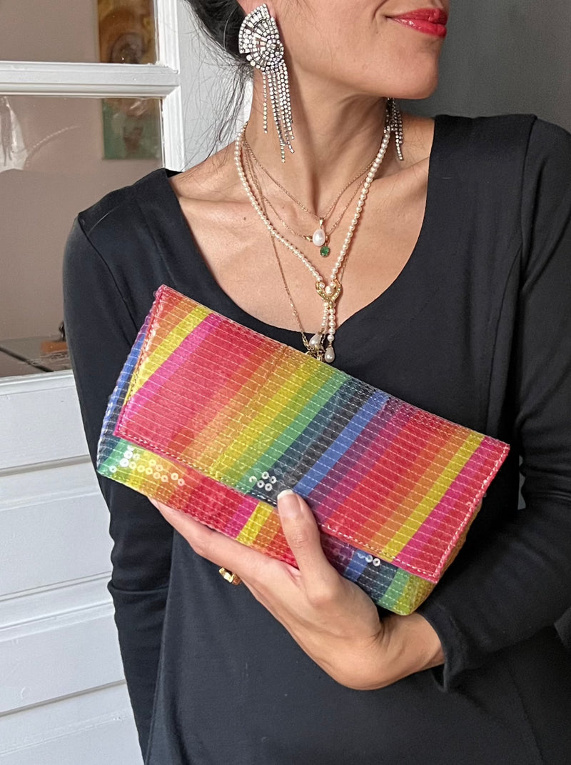 IT'S WINTER TIME   | Multicolor Sequins XL ROSA Bag (Strap not included)