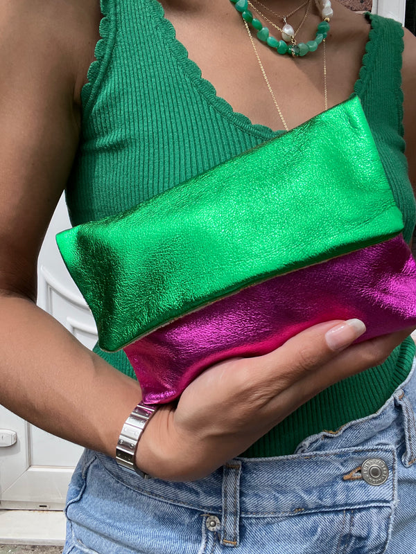 Metallic Fushia & Green ROSA (Belt & Strap NOT INCLUDED)