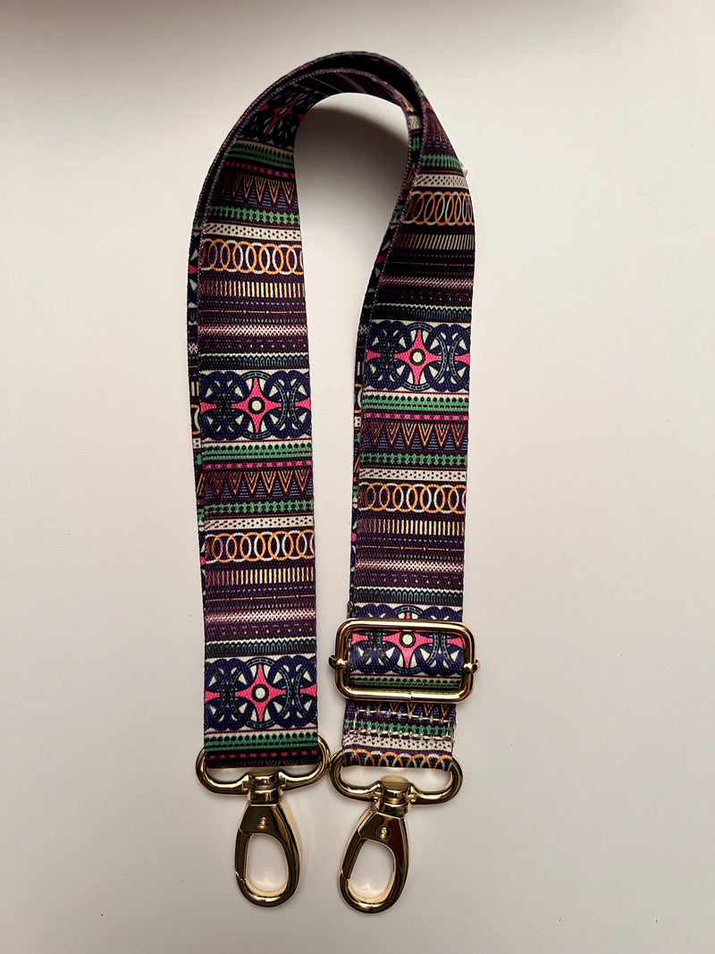 Geometrical & Multicolour Webbing Strap (longer size strap)