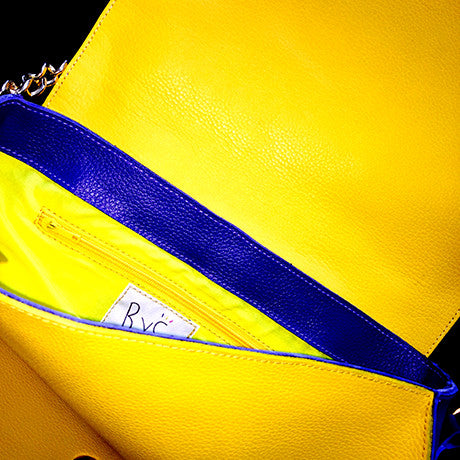 The Bedford handbag: Blue & Yellow Folly