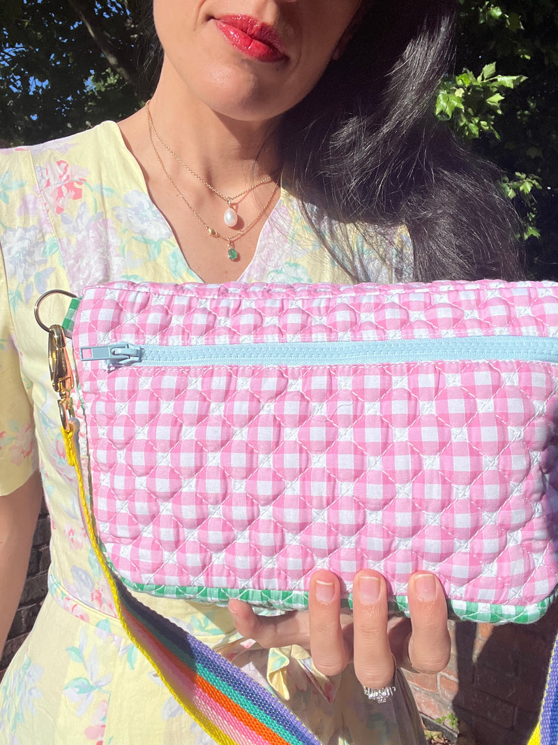 Green & Pink Quilted BySoBumBag