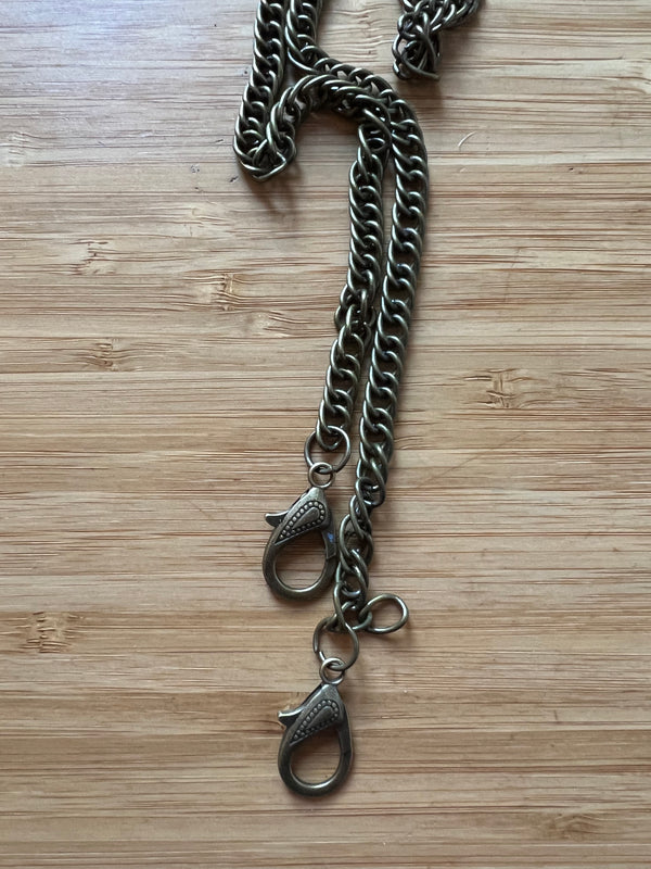 For straps: Brass Chain for Purses