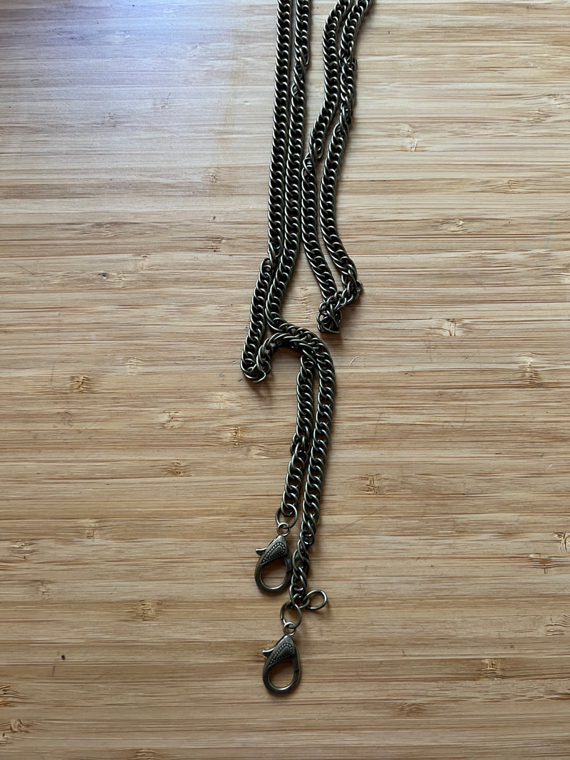 For straps: Brass Chain for Purses
