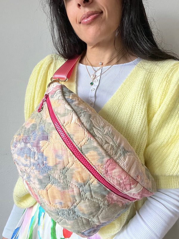 ***Upcycled*** Quilted Pastels BySoBumBag