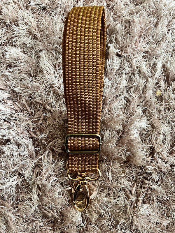 Gold Brown Webbing Strap