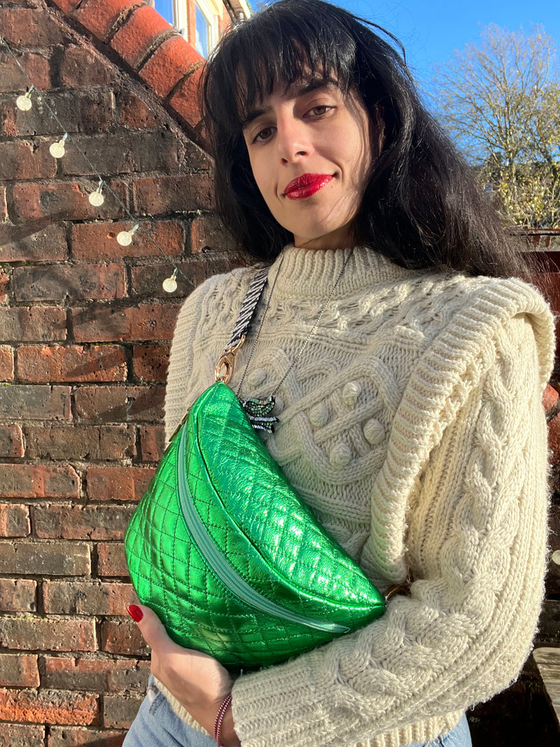 Quilted PoP Green BysoBumBag