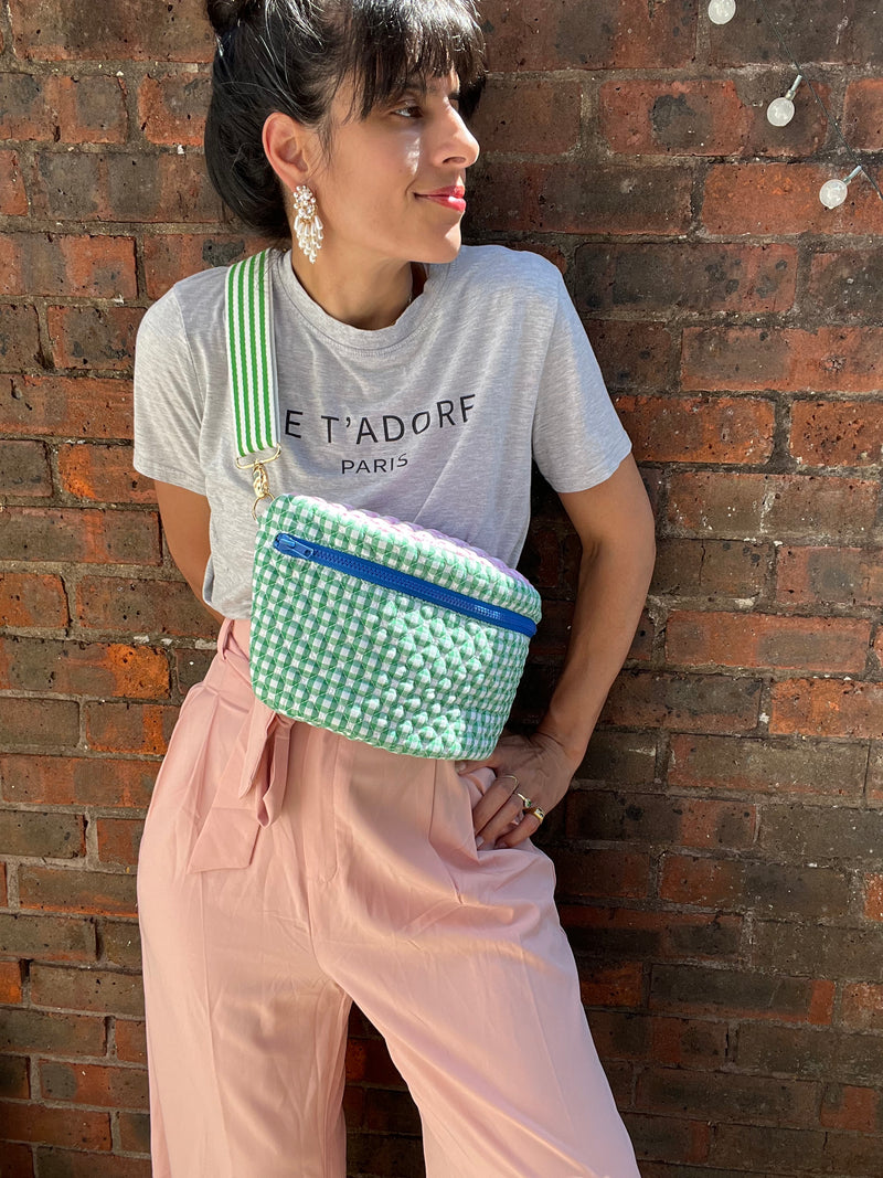 Quilted Green & Pink Gingham BySoBumBag