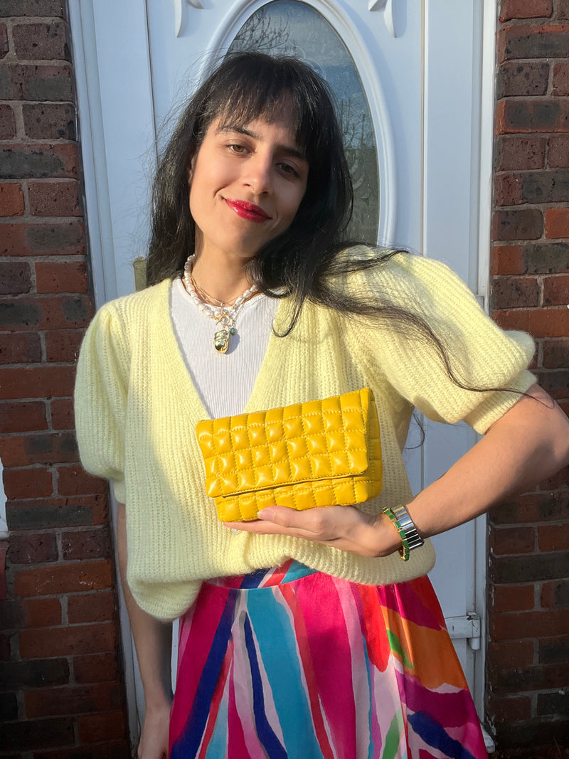 ROSA - Quilted Mustard Yellow BySoBumBag