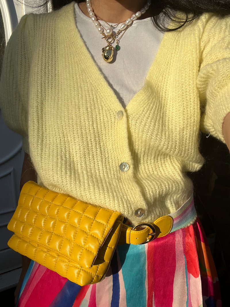 ROSA - Quilted Mustard Yellow BySoBumBag